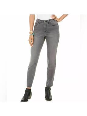 Style & Co Gray Skinny Jeans Women Size 16 High Rise Stretch Curvy Fit